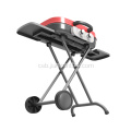 2 nga burner portable gas grill nga adunay troli